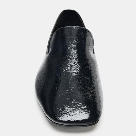NIB ZARA PATENT EFFECT LOAFERS - Picture 3 of 4